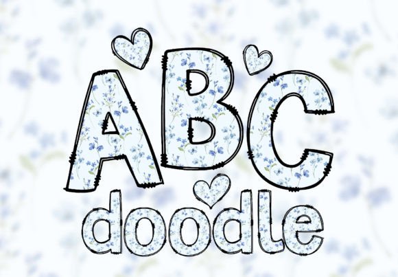 Download Doodle Floral Alphabet PNG Letters Font - Letters Collection