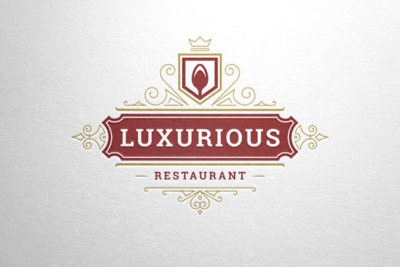 Download Vintage Ornament Restaurant Logo - Ornament Collection