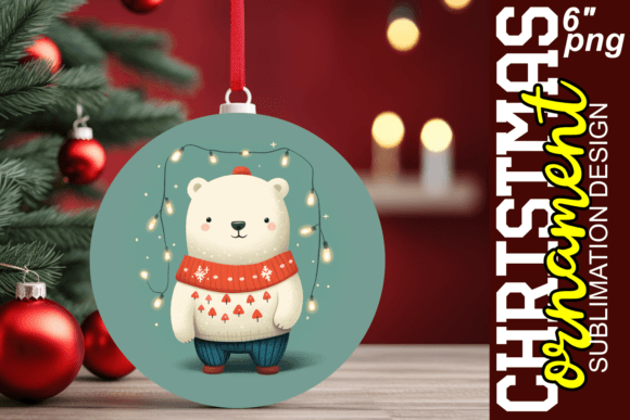 Download Holiday Cheer Teddy Ornament Graphic - Ornament Collection
