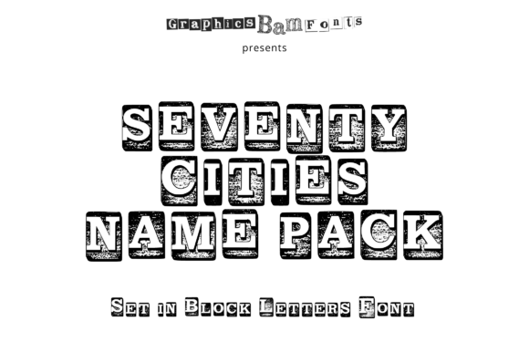 Download Top 70 Cities Set in Block Letters Font - Letters Collection