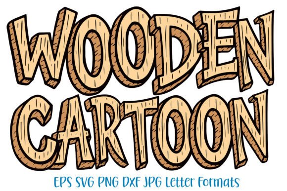 Download Wooden Cartoon Letters Doodle Font PNG - Letters Collection