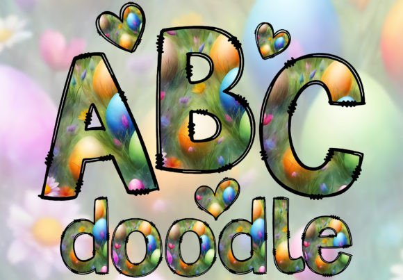 Download Easter Doodle Alphabet PNG Letters Font - Letters Collection