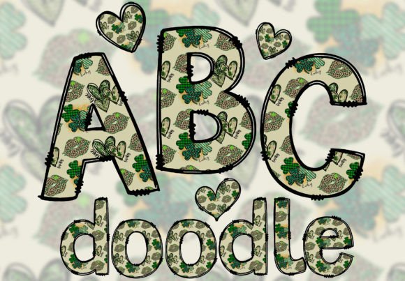 Download Doodle Letters Font PNG St Patricks Day - Letters Collection