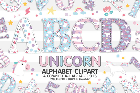 Download Unicorn Alphabet Letters Sublimation - Letters Collection