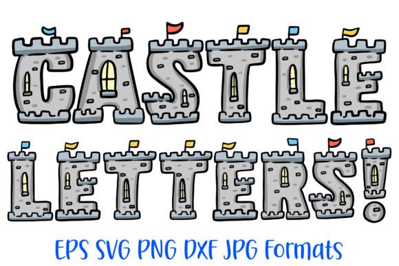 Download Castle Letters Font Doodle Lettering PNG - Letters Collection