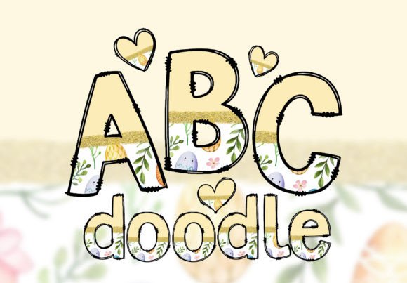 Download Easter Doodle Letters Font Sublimation - Letters Collection