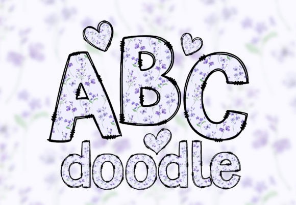 Download Doodle Floral Alphabet PNG Letters Font - Letters Collection